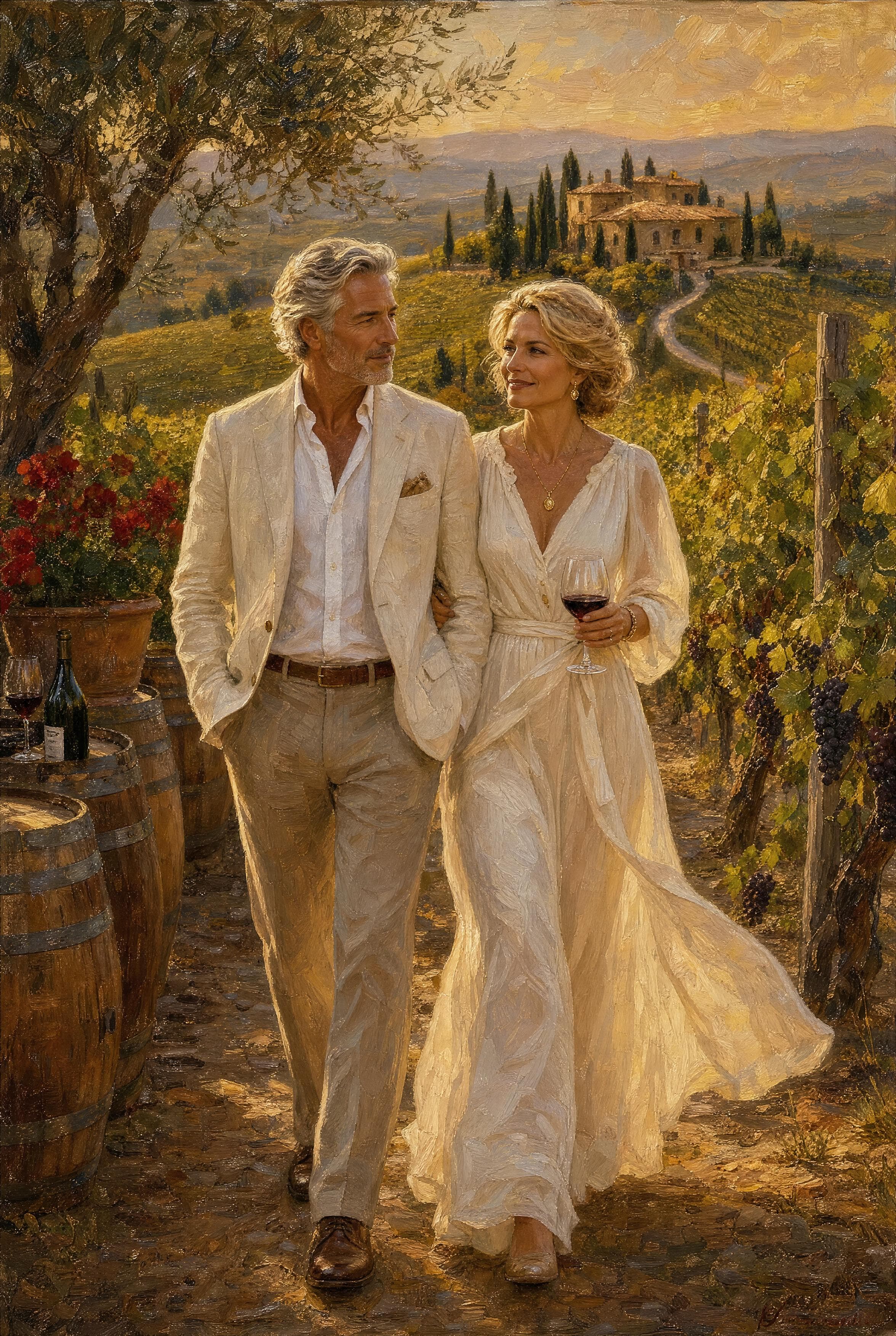Tuscan Vineyard Harvest